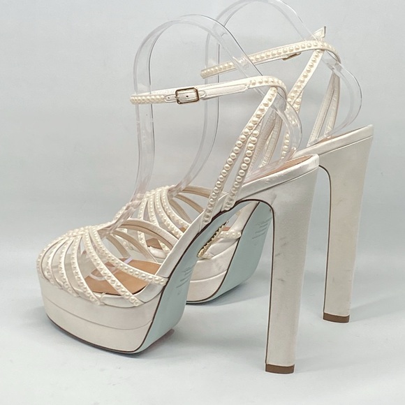 Aquazzura Flow Plateau 145MM Satin Sandals size 40 - Picture 6 of 14